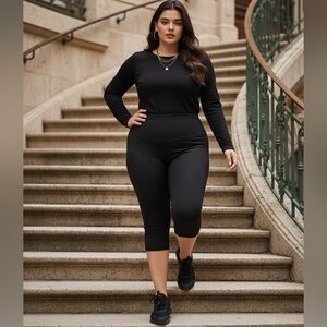 Jenni Black high rise 7/8 length Women's Leggings